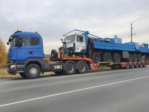 Перевозка негабаритной спецтехники тралом